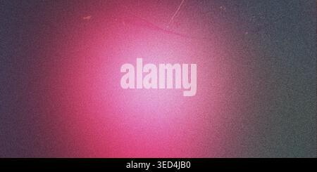 Pink and dark gradient creating a retro abstract background with soft focus and visible film grain texture Stock Photo