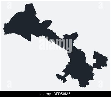 Gansu, CN, China map. Just a simple border map. Shape of the region. Blank boundary outline. Vector illustration. Stock Vector