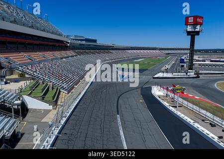 An aerial view of Charlotte Motor Speedway reveals its 1.5-mile quad ...