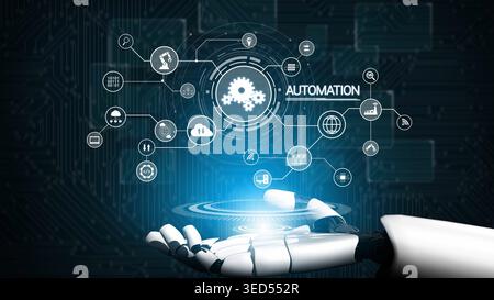 Modern automation drives workflow efficiency by connecting systems, people, and data. With intelligent automation, businesses unlock potential through Stock Photo