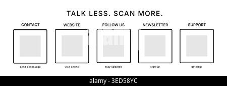 Modern QR Code Frame Set for Business Communication Stock Vector