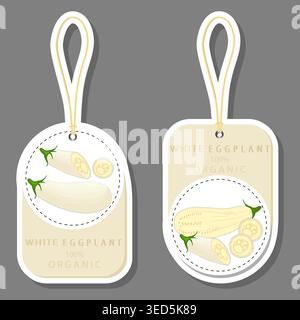 Illustration on theme of set tasty natural eco product vegetable eggplant, pattern consisting of kit various options meal vegetable eggplant, abstract Stock Vector
