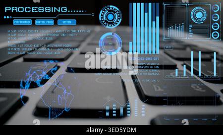 Data analytics and big data strategy for real-time analytics, predictive data modeling, business intelligence analytics, and data-driven decision Stock Photo