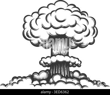Black explosion cloud Stock Vector