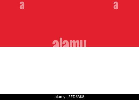 Flag of Indonesia. Indonesia National Flag. Vector Illustration. Stock Vector