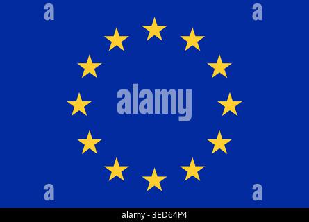 European Union Flag. EU Flag. Vector Illustration. Stock Vector