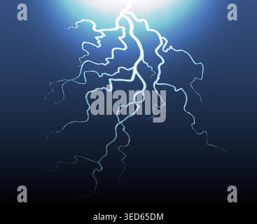 Light blue lightning Stock Vector