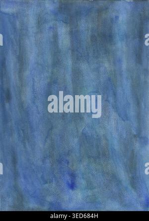 High-resolution scan of a real A4 sheet hand-painted with watercolor. Soft pigment transitions, visible brush strokes and authentic paper texture make Stock Photo