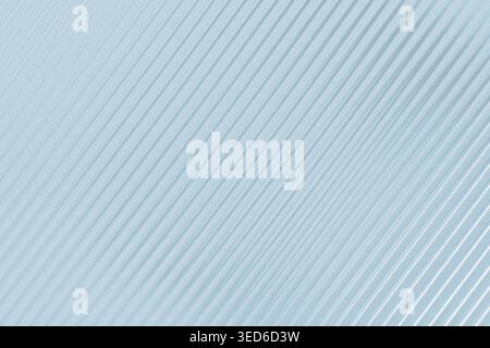 Diagonal light blue lines create a rhythmic pattern, glossy texture with highlights, smooth depth. Geometric abstract minimal background. For modern website backgrounds, digital art. Stock Photo