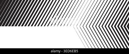 Repeated chevron shaped arrows and slanted lines with faded effect. Dynamic, speed or motion background. Transition striped print. Vector graphic Stock Vector