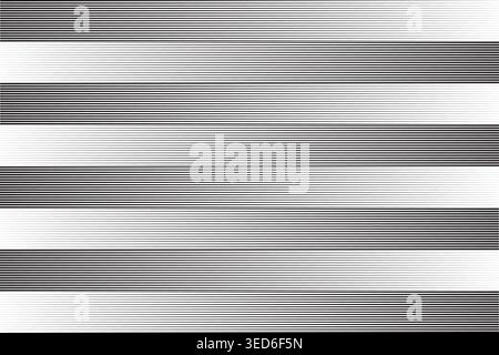 Background with repeated black horizontal straight parallel lines with faded halftone effect. Simple gradation print. Blinds texture. Vector graphic Stock Vector