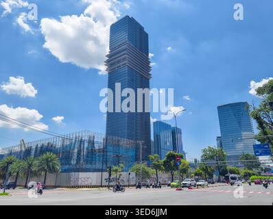 Saigon Marina IFC Tower, a 55-story skyscraper Ho Chi Minh City, Vietnam.Completed August 2025, office building and luxury retail center. Stock Photo
