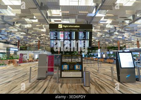 Singapore - December 9, 2025: Flight information display system as seen ...