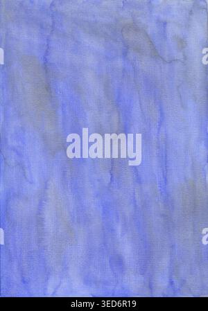 High-resolution scan of a real A4 sheet hand-painted with watercolor. Soft pigment transitions, visible brush strokes and authentic paper texture make Stock Photo