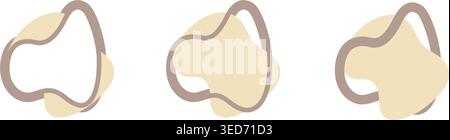 Set of abstract liquid forms and fluid shapes. Stock Vector