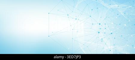 Global network connection concept. Big data visualization. Social network communication in the global computer networks. Internet technology. Business Stock Vector