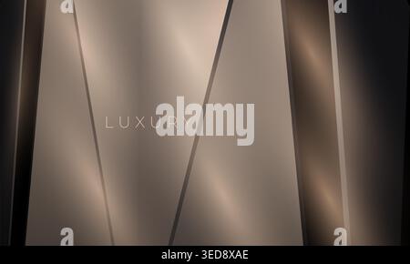 High-end abstract background with metallic bronze gradients and soft lighting. Elegant linear composition creates a refined luxury feel. Ideal for Stock Vector