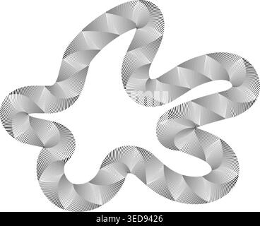 Large spread abstract blob contour with broad silhouette and dispersed fluid perimeter structure Stock Vector