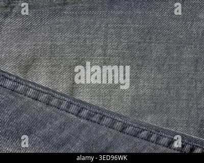 Gray jeans with stitching background nature photo Stock Photo