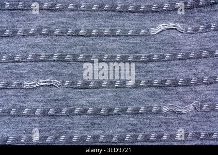 Grey drawstring wool fabric background Stock Photo