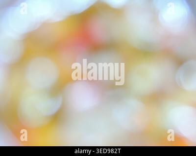 Bokeh with washed-out color spots, soft, muddy, noisy texture with empty space for text, mottled, blurred surface with bright blurs Stock Photo