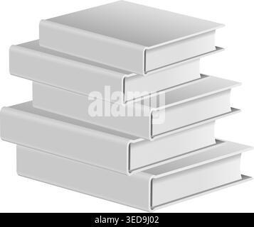 Back to School Concept - Stack of Books. Easy to change color. Stock Vector