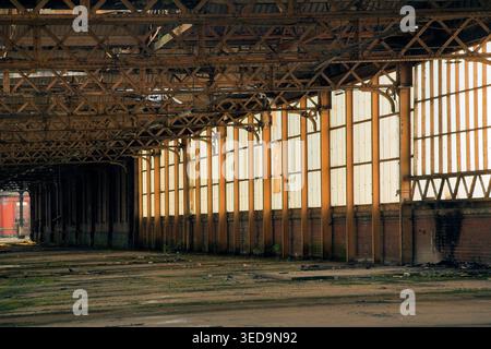 Derelict station, Mayfield Station, next to Piccadilly Station, Mayfield Street, Manchester, UK Stock Photo