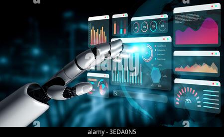 Artificial intelligence enhances data management and analytics dashboard for performance optimization Parse Stock Photo