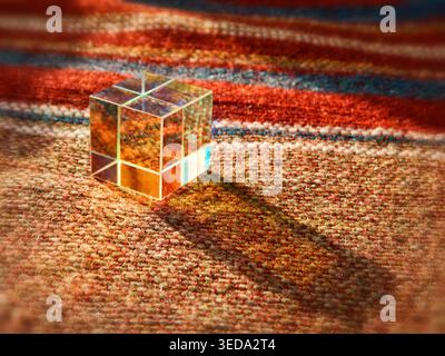 Multicolored prism cube decoration holiday texture Stock Photo
