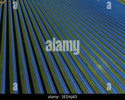 Aerial view of the Chelveston Renewable Energy solar farm featuring ...