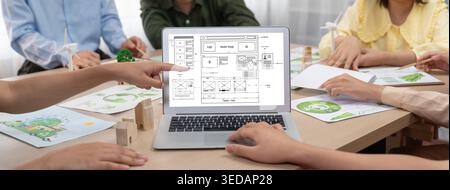Website design software provide brisk template for online retail business and e-commerce Stock Photo