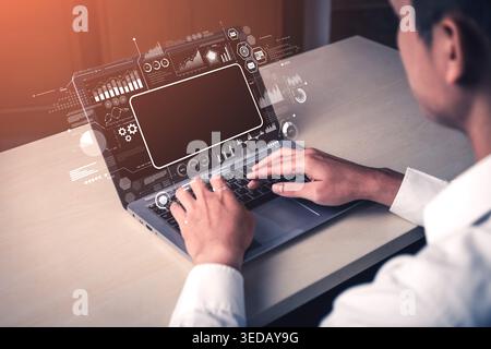 Data analytics and big data strategy for real-time analytics, predictive data modeling, business intelligence analytics, and data-driven decision Stock Photo