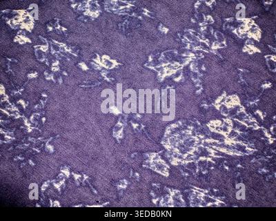 White smoke on purple cotton fabric texture Stock Photo