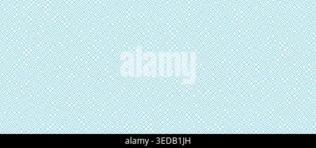 Blue geometric seamless pattern. Abstract linear repeated maze background. Line labyrinth grid texture wallpaper for graphic print, design template. Vector repeating retro line element all over bg Stock Vector