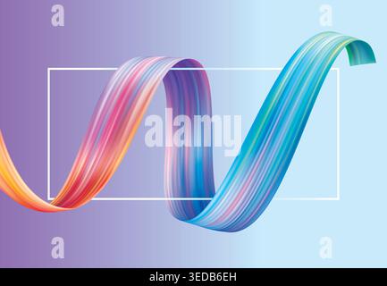 Colorful Curl Abstract Wallpaper Background. Stock Vector
