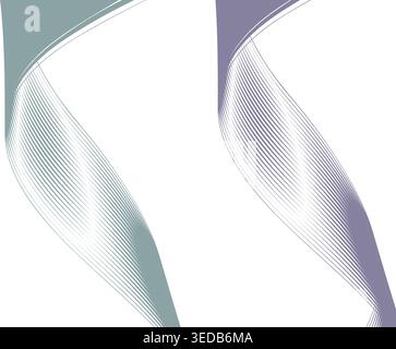 Abstract flowing wave lines creating a dynamic pattern in this minimalist and modern artistic graphic image Stock Vector