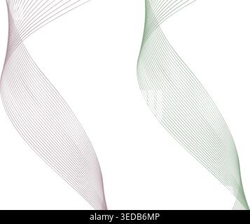 Abstract flowing lines creating elegant geometric patterns in this minimalist digital art style design photo Stock Vector