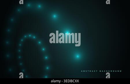 Glowing blue particles forming a digital network on dark background. Clean, futuristic and tech-driven mood. Perfect for AI, big data, cybersecurity Stock Vector