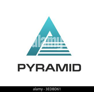 Triangle pyramid icon or abstract mountain symbol Stock Vector