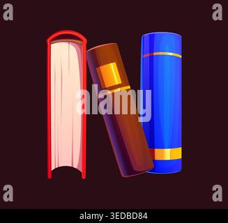 Library book cartoon ABC type, font letter N Stock Vector