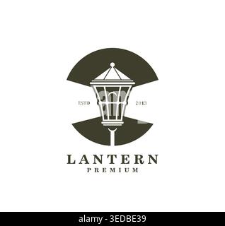 Street light lamppost icon, luxury symbol Stock Vector