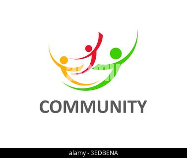 People community and connect icon, teamwork symbol Stock Vector