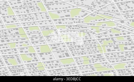Abstract isometric transportation background. City top view. View from above the map buildings. View from above the map. Detailed view of city Stock Vector