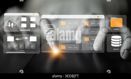 Artificial intelligence supports digital folder and server file organization for improved workflow and structure Parse Stock Photo