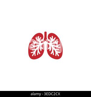 Human lungs vector illustration, medical anatomy concept isolated on white Stock Vector