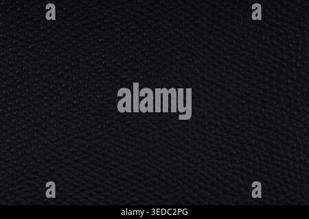 Black Textured Leather Surface Background Stock Photo