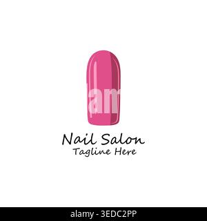 Nail salon logo with beauty and manicure concept Stock Vector