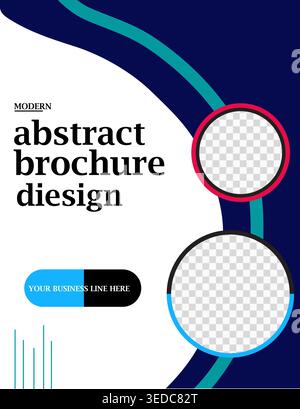 Modern Abstract Brochure Design with Geometric Shapes Stock Vector