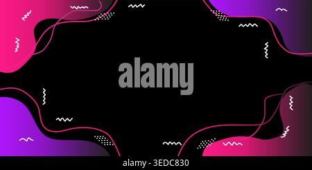 Modern Abstract Design with Purple, Pink, and White Shapes Stock Vector