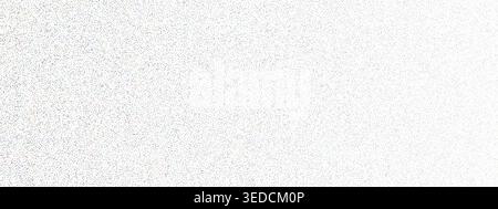 Noise filter white bg with grain texture, seamless granular film gradient of dots. Kraft paper texture for stone cement surface, brushed metal finish Stock Vector